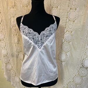 Olga Pale Pink Satin Lace Cami